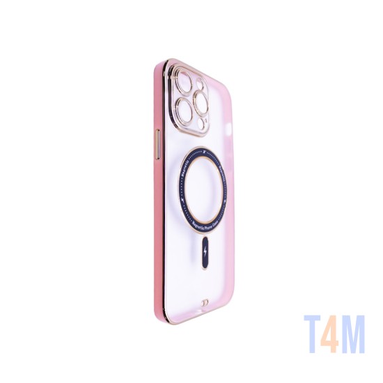 Magnetic Case with Camera Lens Q Series For Apple iPhone 14 Pro Max Pink